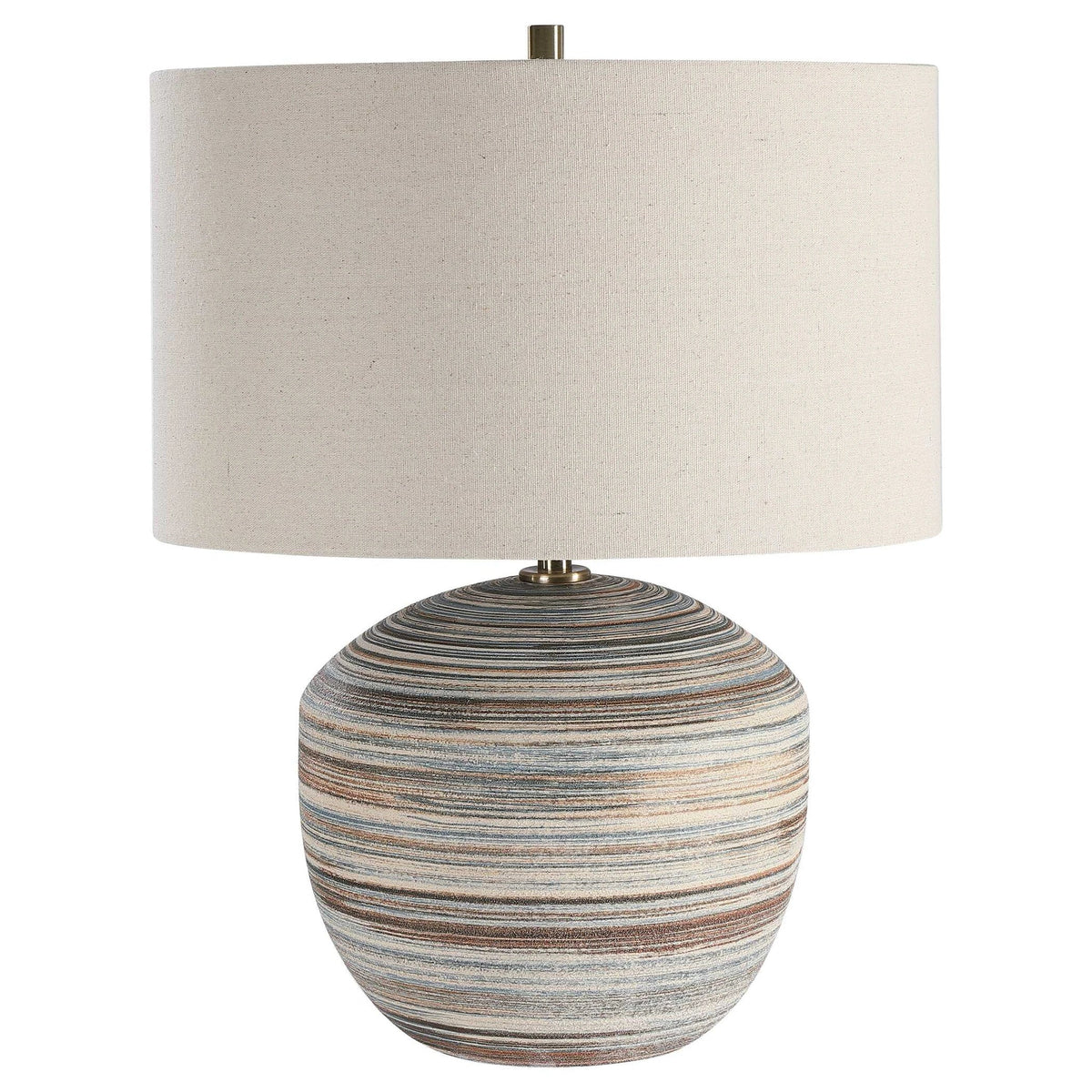 Striped Ceramic Accent Lamp