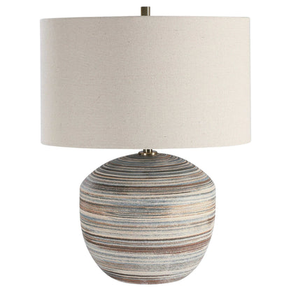 Striped Ceramic Accent Lamp
