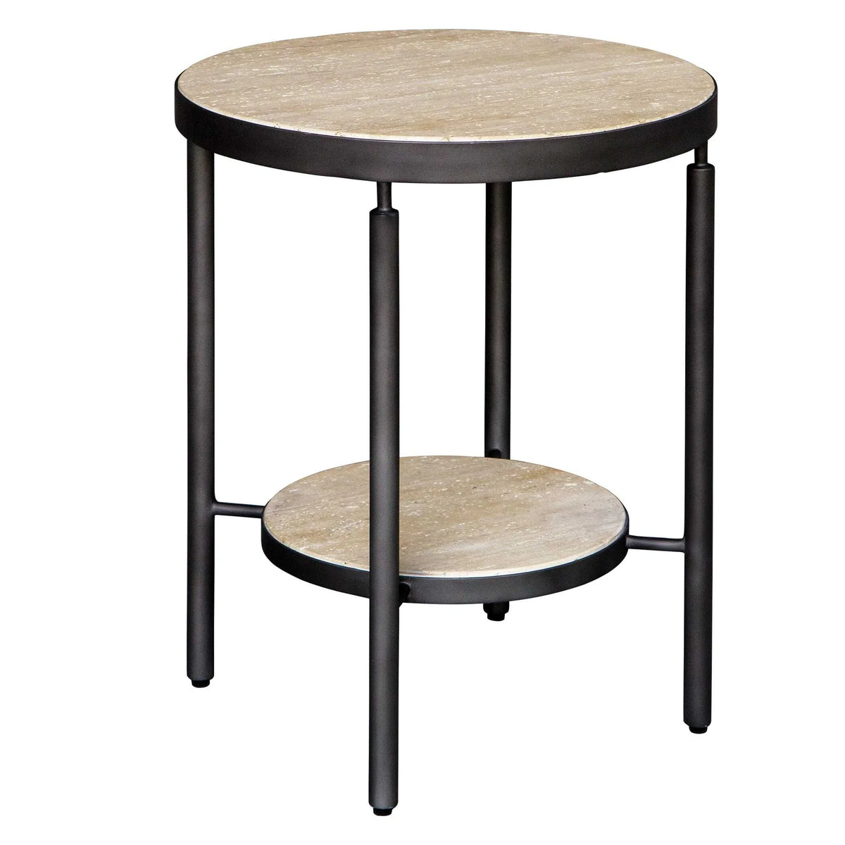 Travertine Side Table