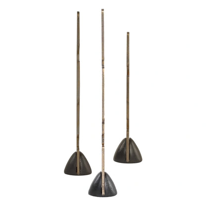 Bronze Geometric Sculptures, Set of 3