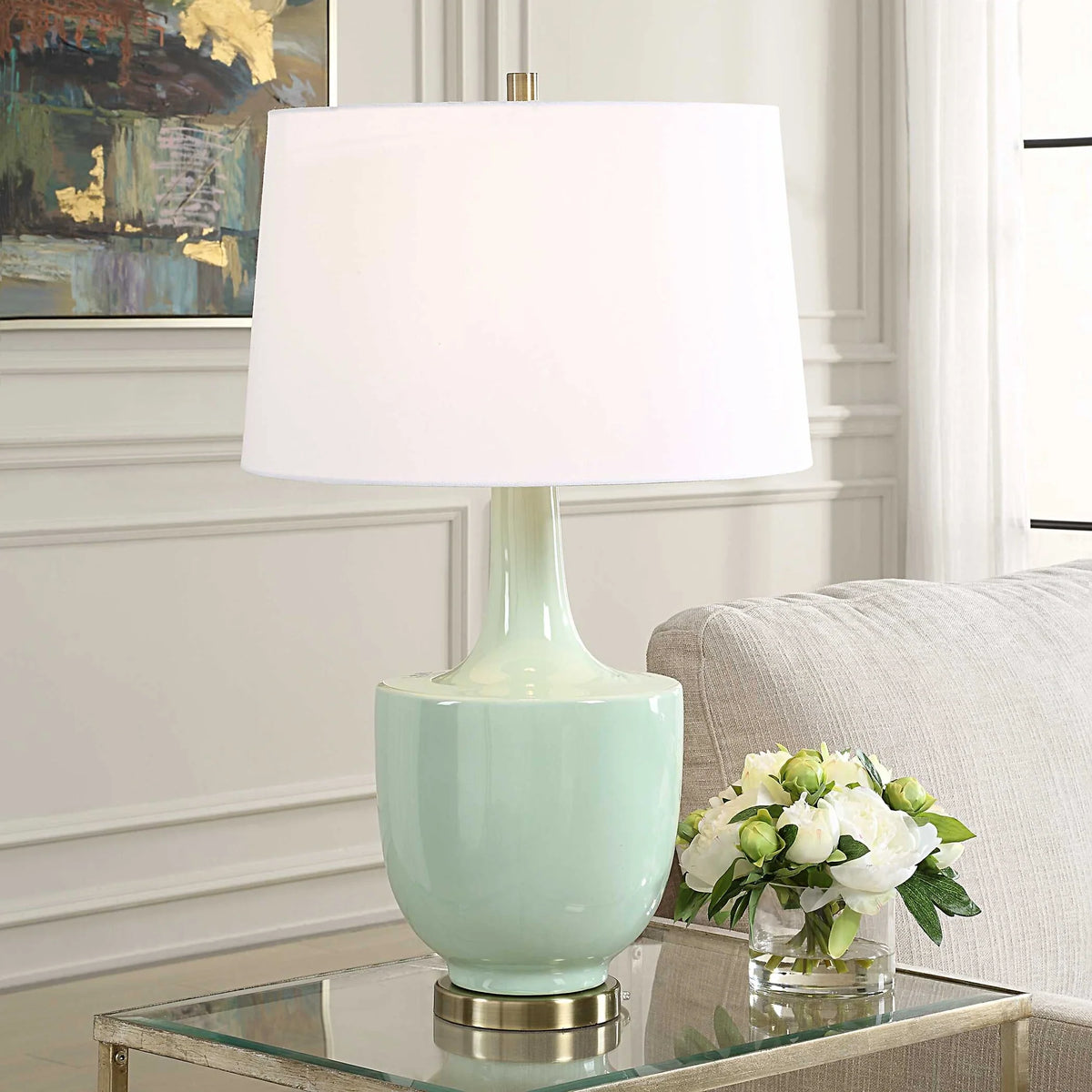 Mint Green Table Lamp