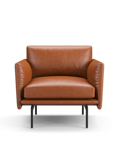 Toriko - Toriko Lounge Chair, Tan Premium Leather | FINAL SALE