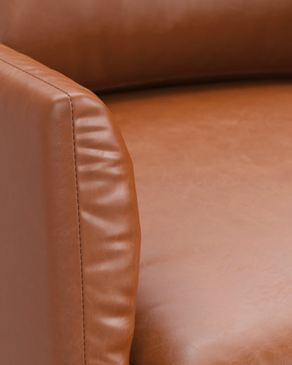 Toriko Lounge Chair – Premium Tan Leather | Final Sale