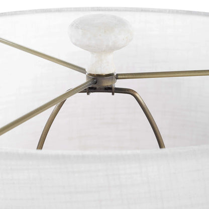 Textured White Table Lamp