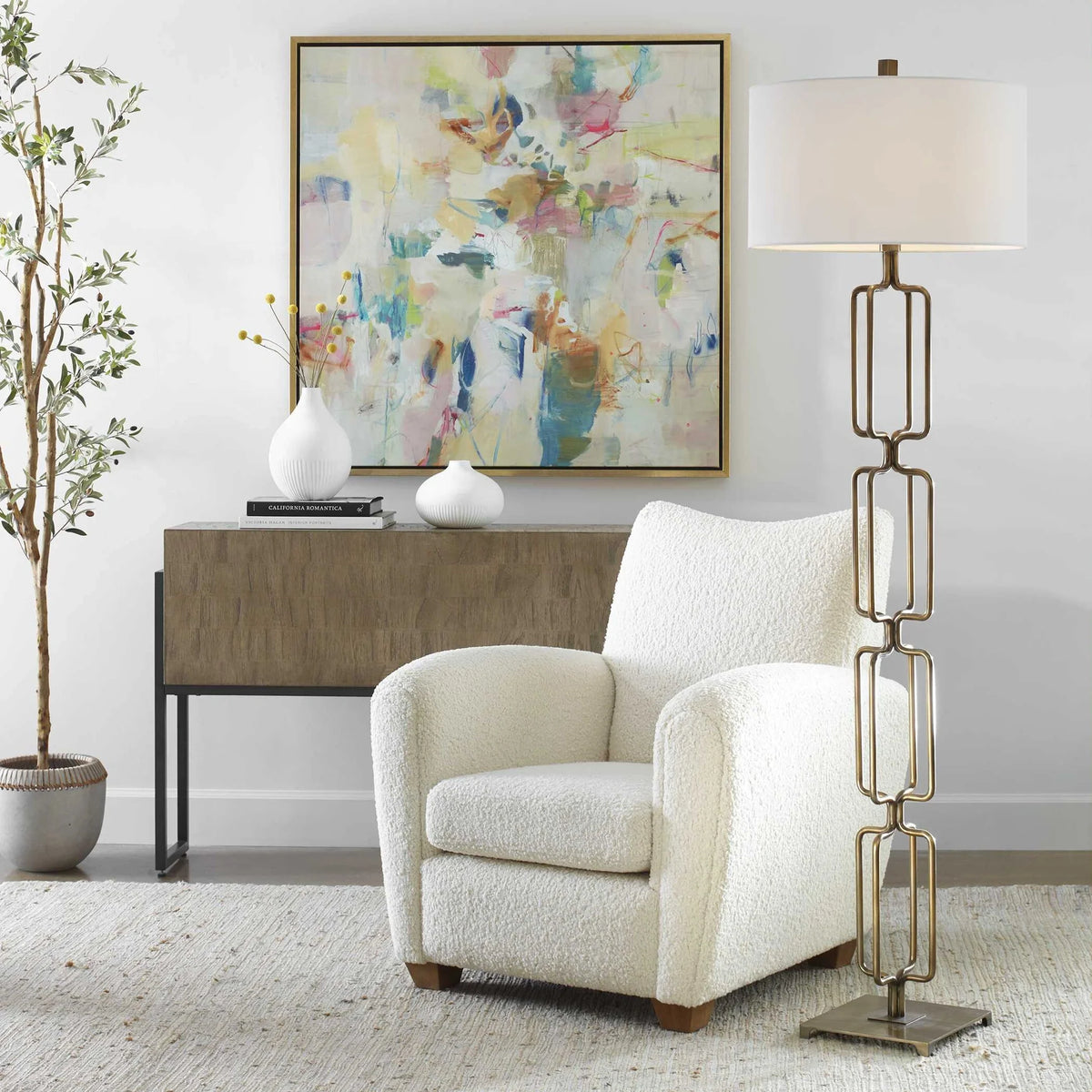 Brushed Gold Floor Lamp
