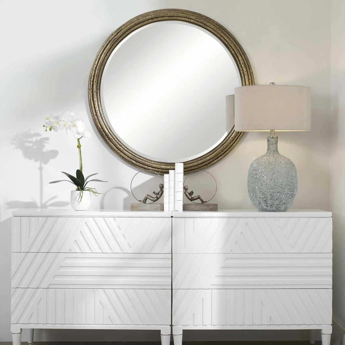 Round Gold Mirror