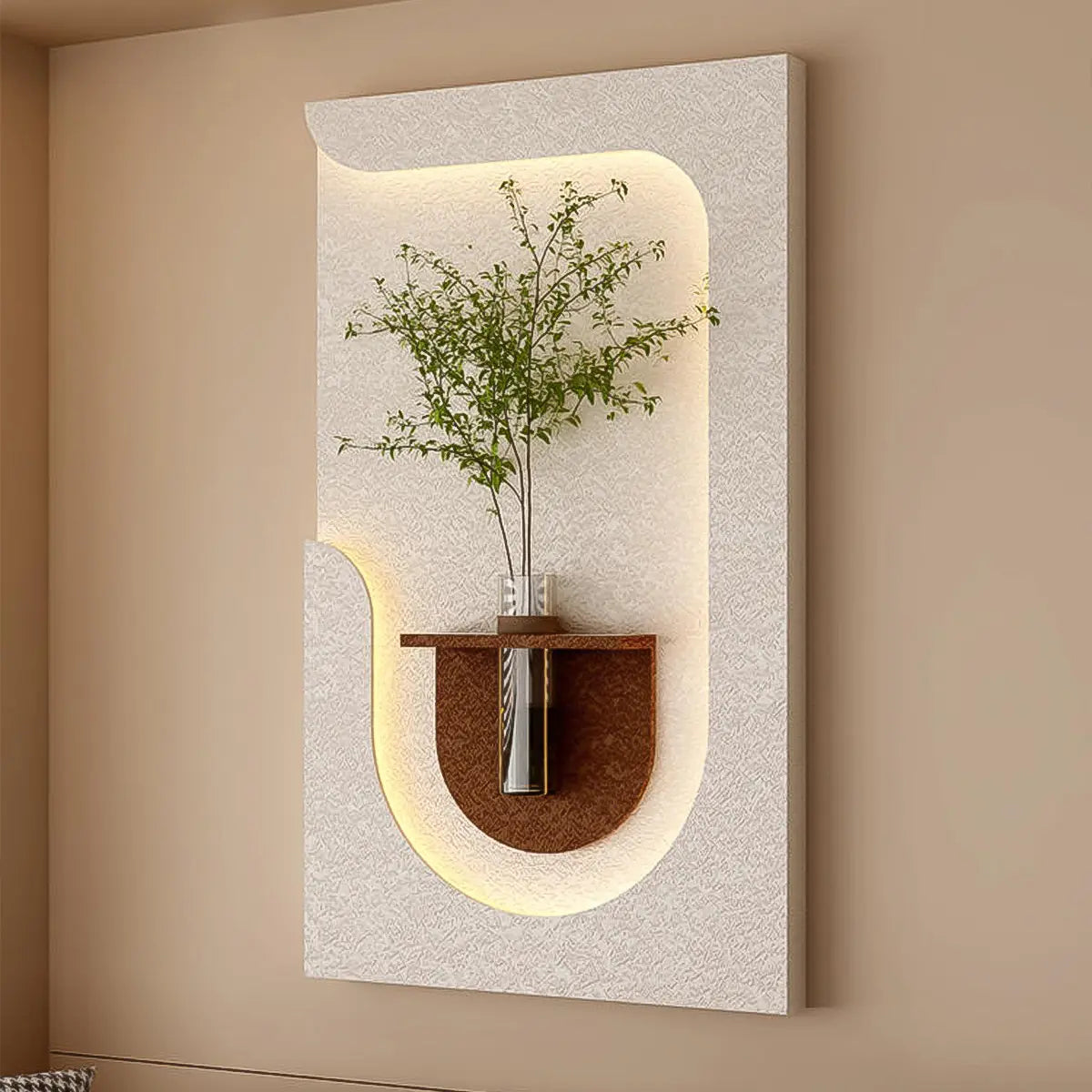 Modern Wall Art Featuring Remote-Controlled LED Lighting