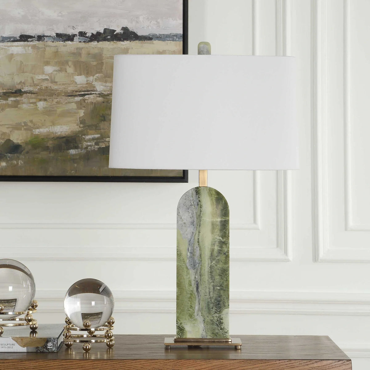 Green Marble Table Lamp