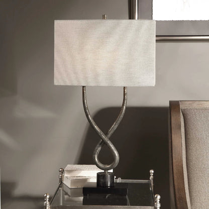 Aged Silver Lamp