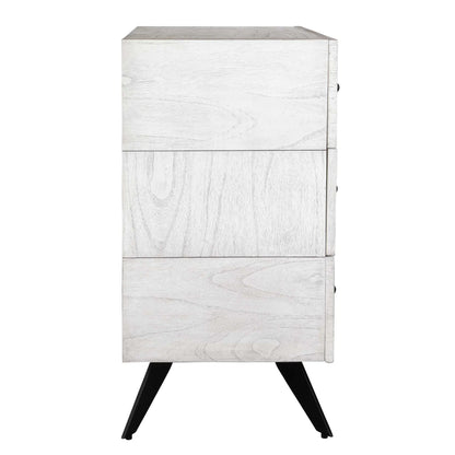3 Drawer White Chest