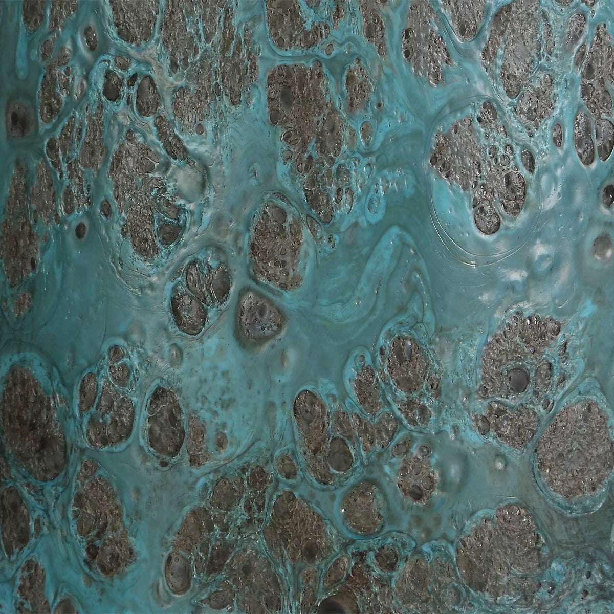 Cracked Teal Table Lamp