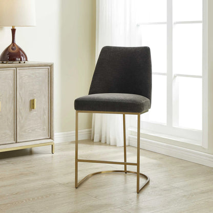 Curved Steel Counter Stool