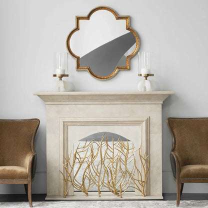 Gold Branch Fireplace Screen