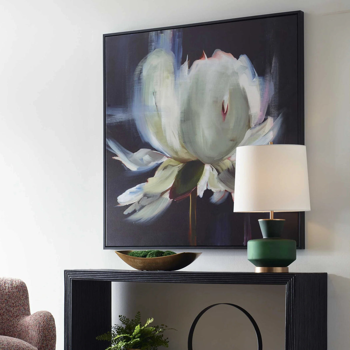 Framed Peony Watercolor Art