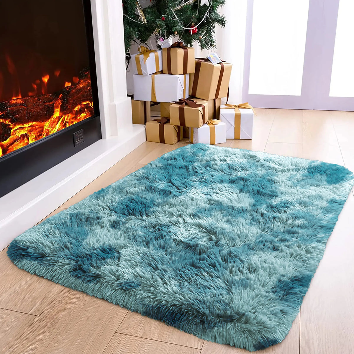 Transform Your Space with the Imperial Homeware Modern Tie Dye Shaggy Rug - Soft, Anti-Skid, and Fluffy for Ultimate Comfort in Your Living Room or Bedroom