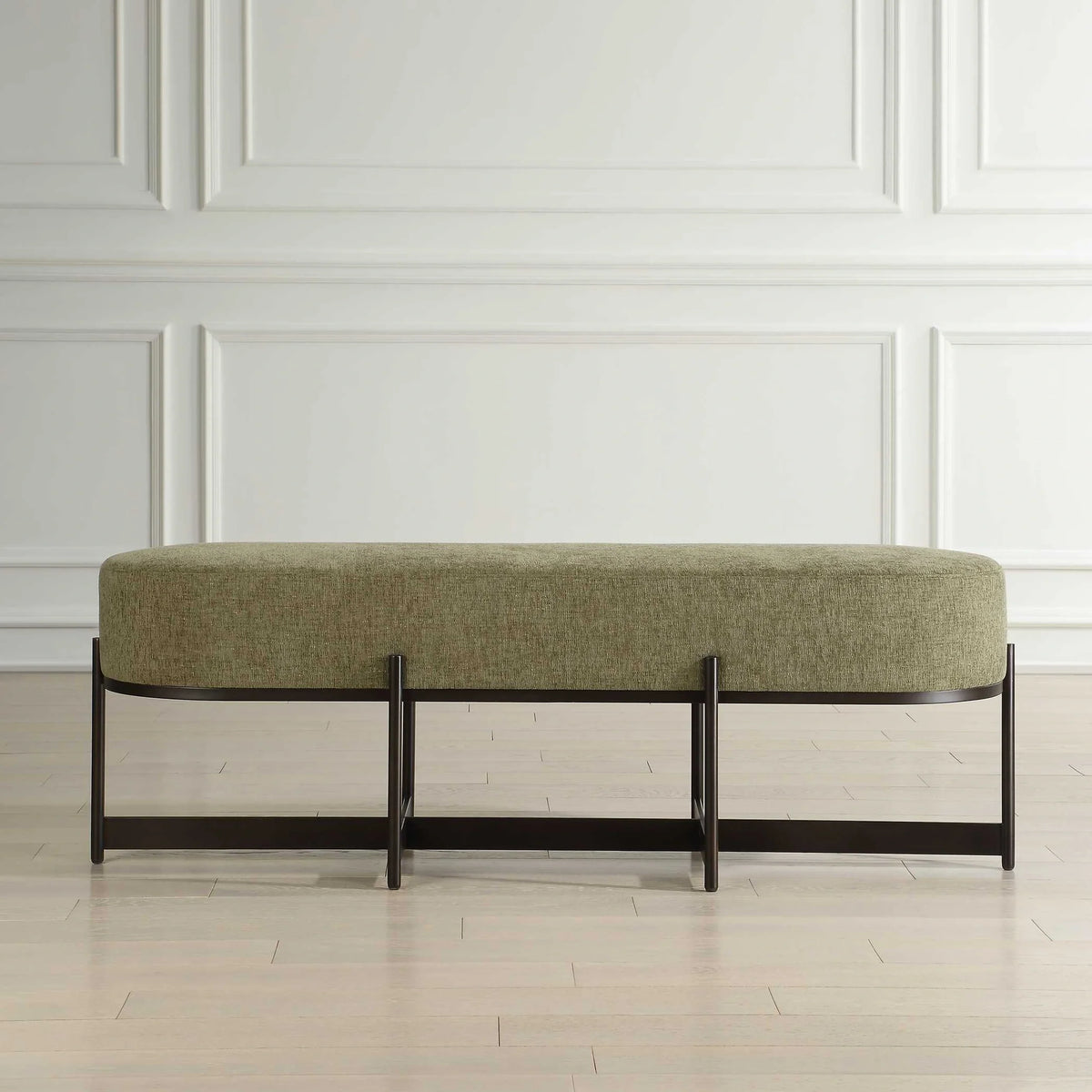 Moss Fabric Bench