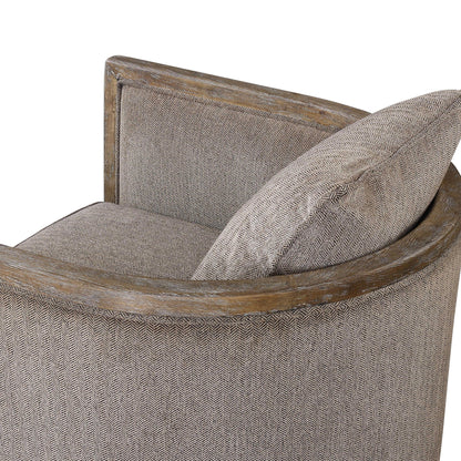 Gray Chenille Accent Chair