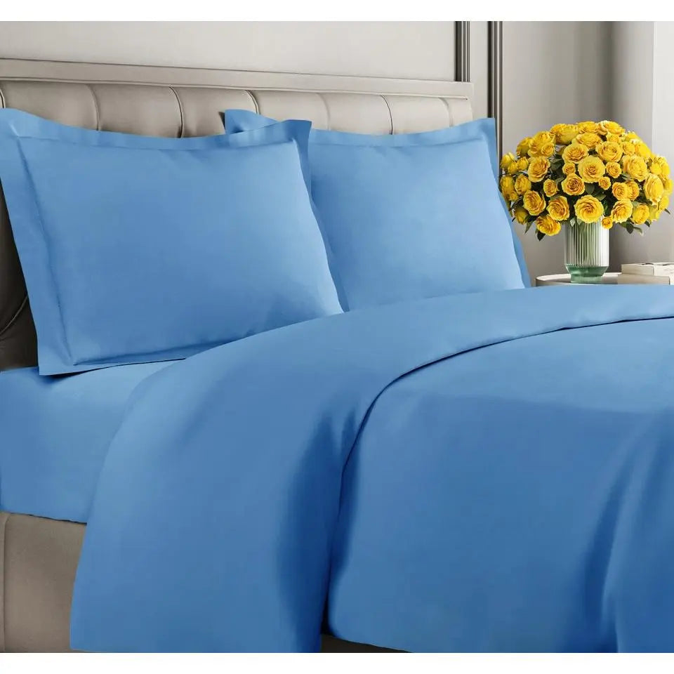 Double-Brushed Duvet Cover Set | Hidden Zipper & Corner Ties, Pillow Shams Included | 18 Colours, Twin to King