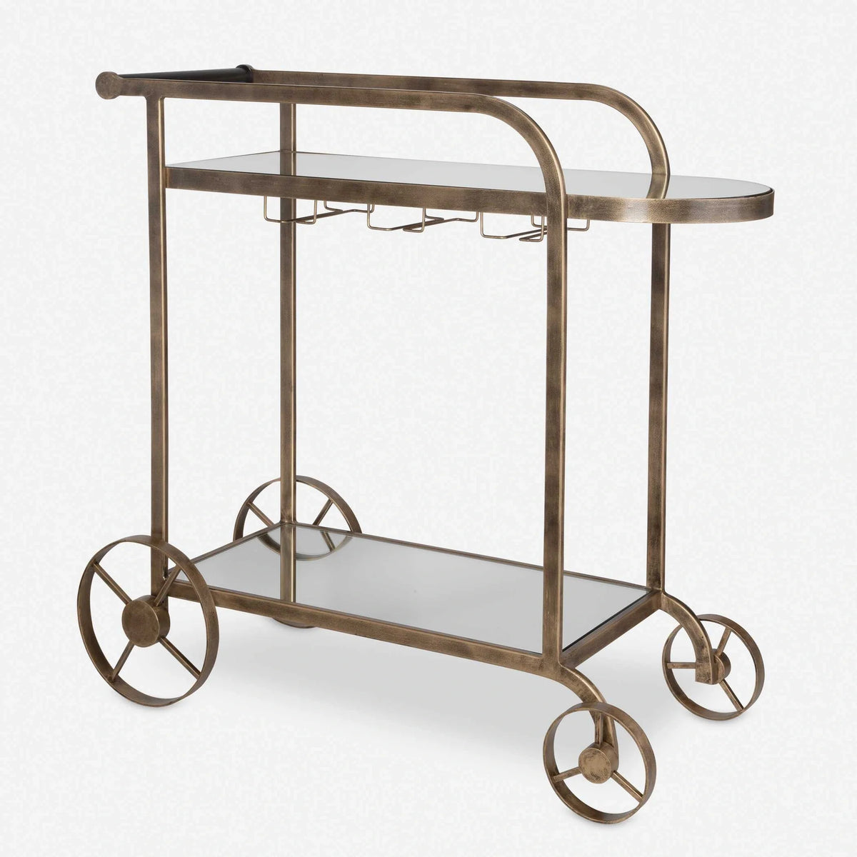 Antique Brass Bar Cart