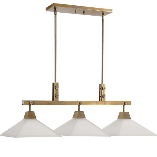 Industrial 3 Light Linear Chandelier