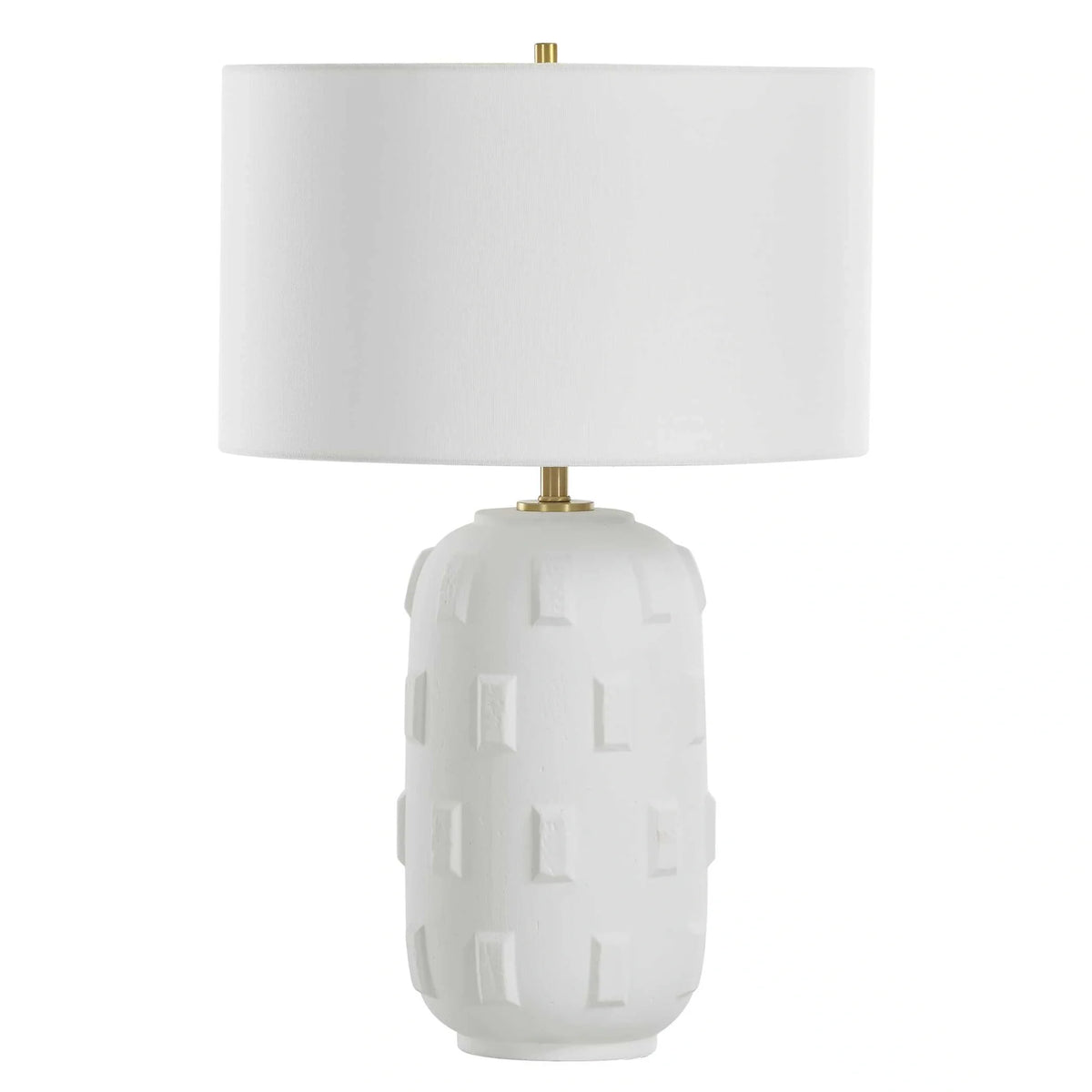 Textured White Table Lamp