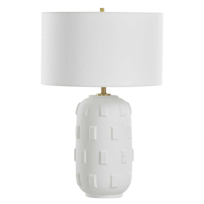 Textured White Table Lamp