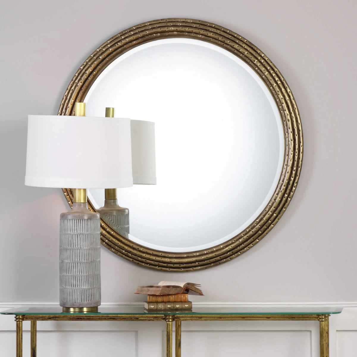 Round Gold Mirror