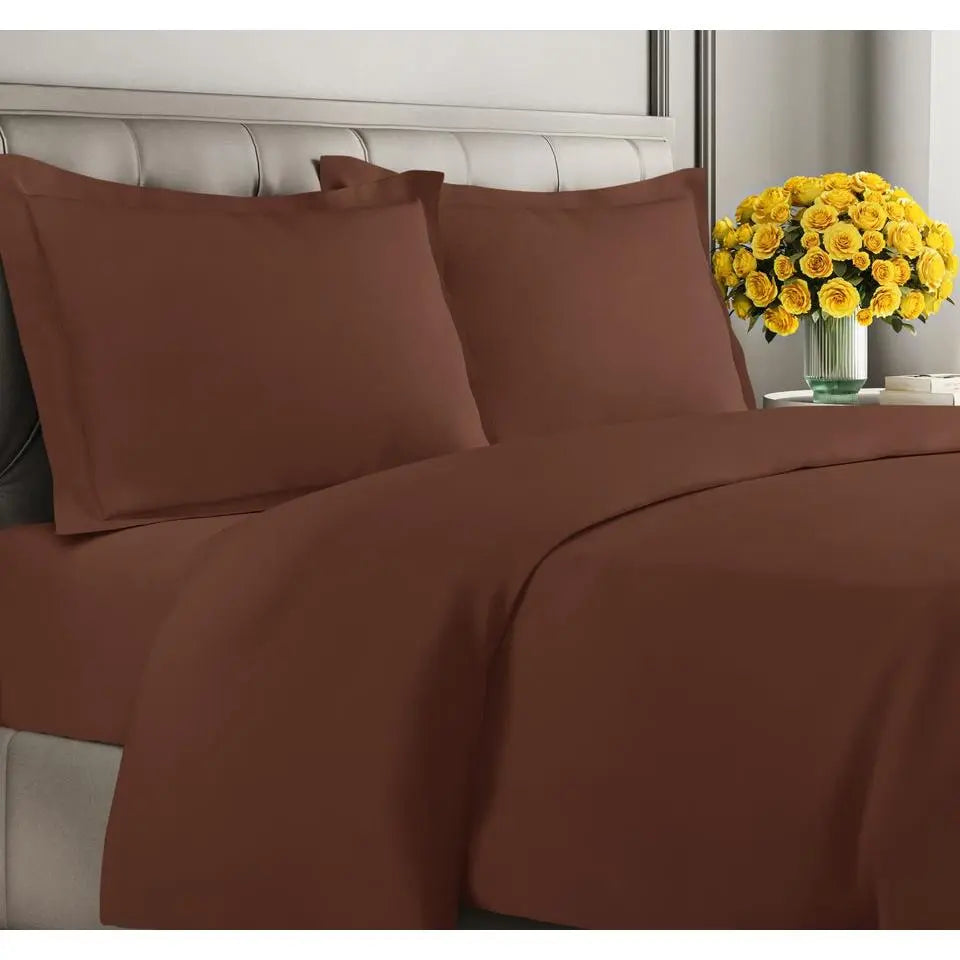 Double-Brushed Duvet Cover Set | Hidden Zipper & Corner Ties, Pillow Shams Included | 18 Colours, Twin to King