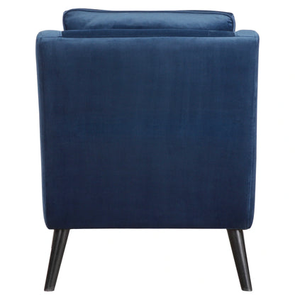 Ink Blue Velvet Armchair