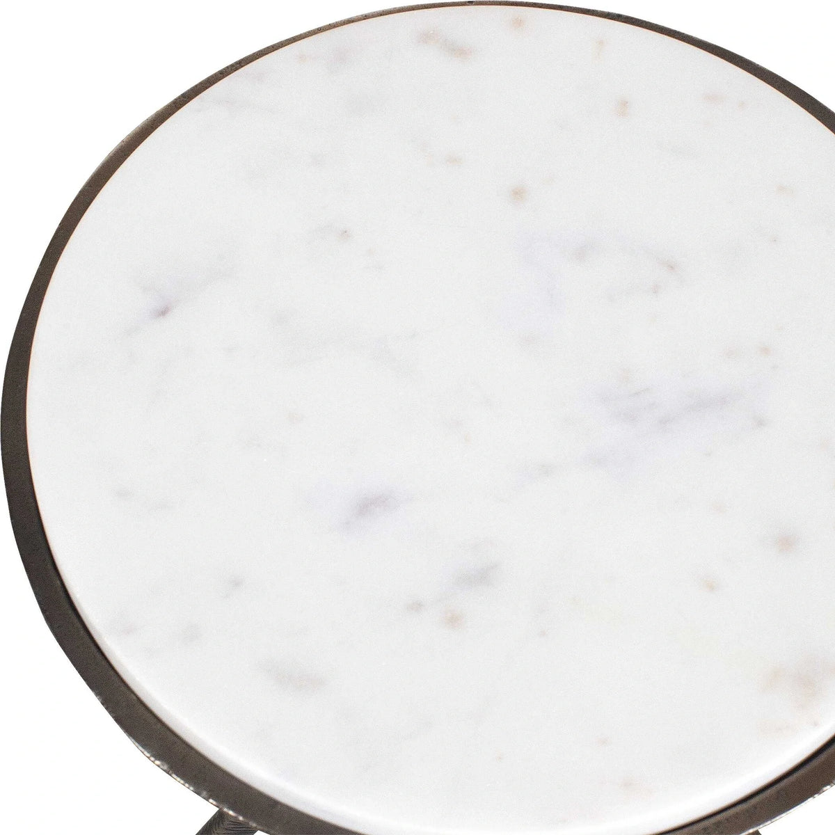 White Marble Accent Table