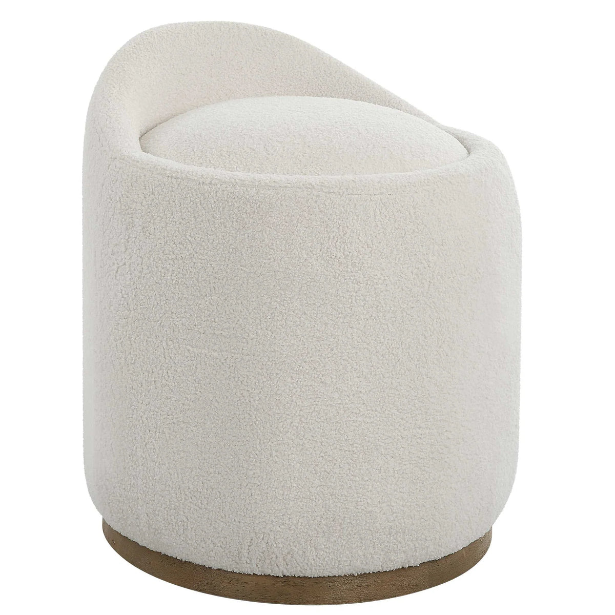 Swivel Sheepskin Ottoman