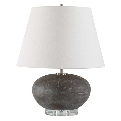 Gray Stone Table Lamp