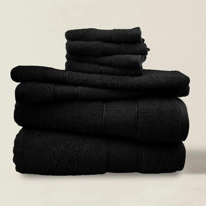 8-Piece Cotton Bath Towel Set | Complete Bathroom Set | Five Colours
