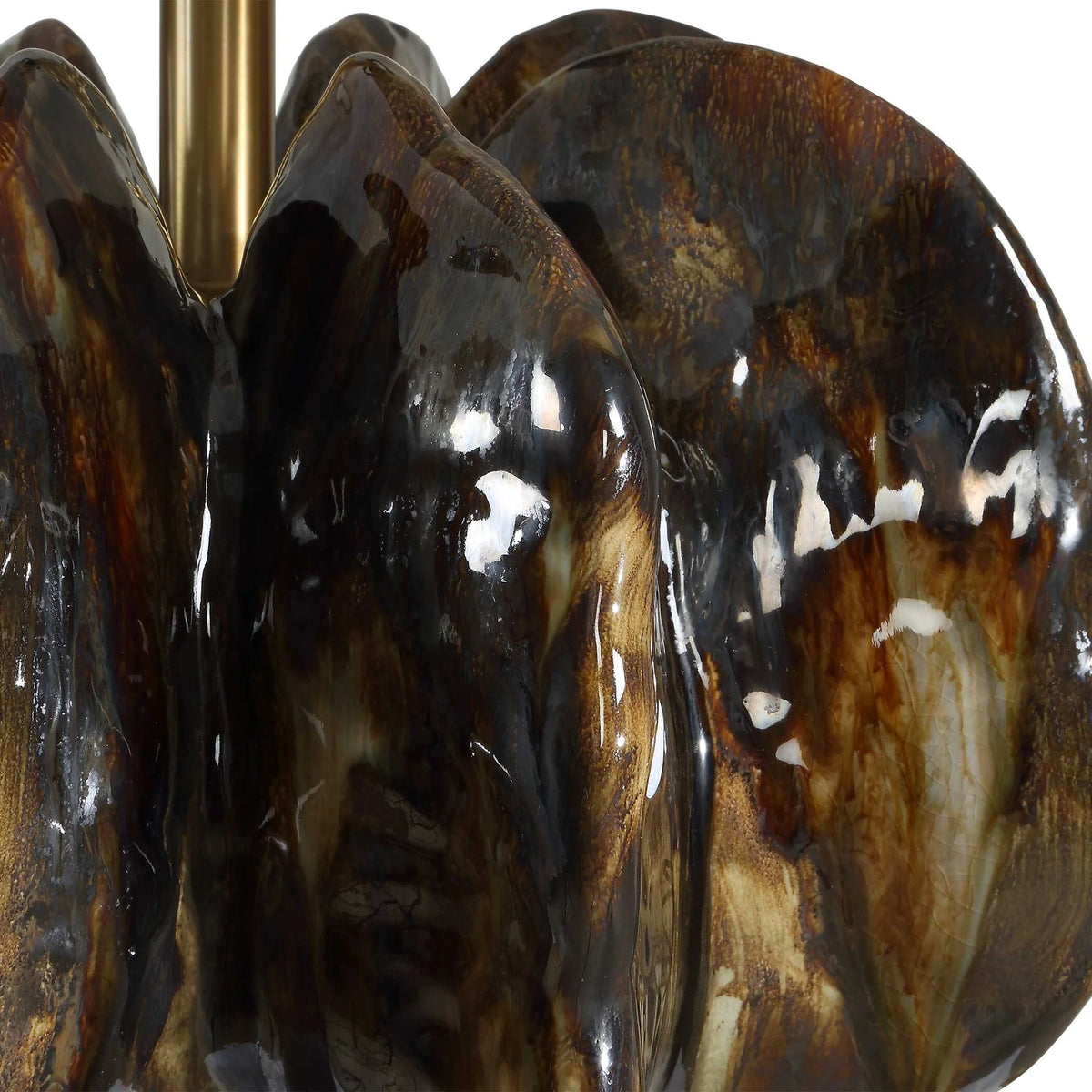 Brown Glass Table Lamp