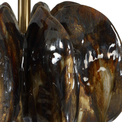 Brown Glass Table Lamp