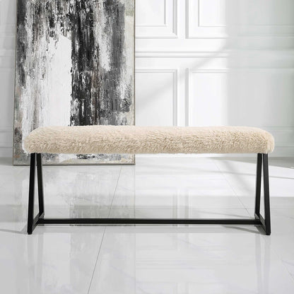 Sheepskin Bench