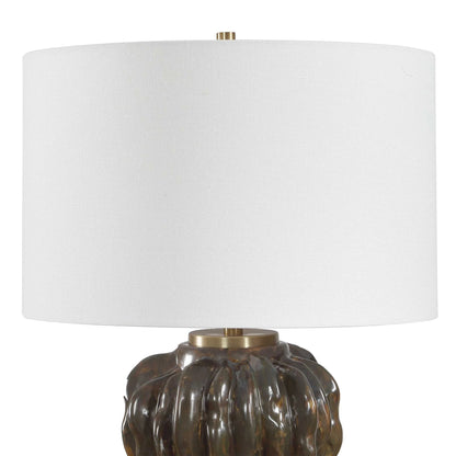 Brown Glass Table Lamp