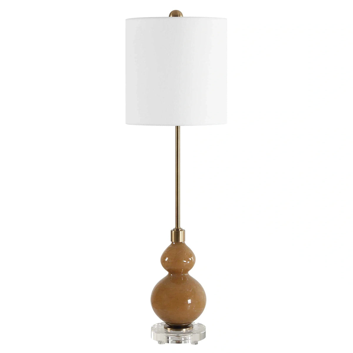 Caramel Glass Buffet Lamp