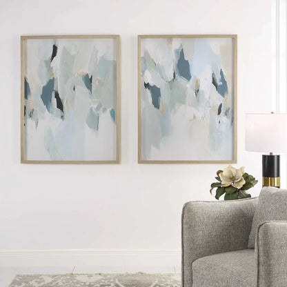 Abstract Framed Canvas Prints, Set of 2