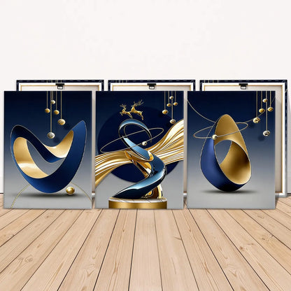 3-Piece Wooden-Frame Canvas Print Set