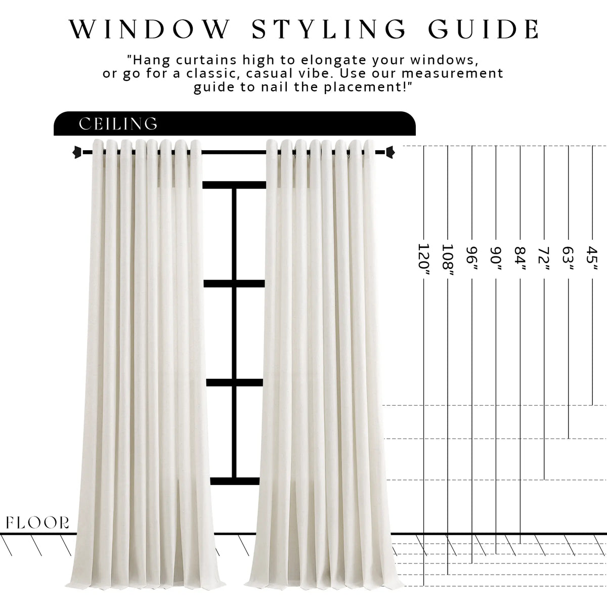 Jowels Semi-Sheer Linen Grommet Curtains - 2-Pack Drapes for Light Filtering Privacy in Any Room