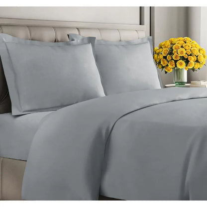 Double-Brushed Duvet Cover Set | Hidden Zipper & Corner Ties, Pillow Shams Included | 18 Colours, Twin to King