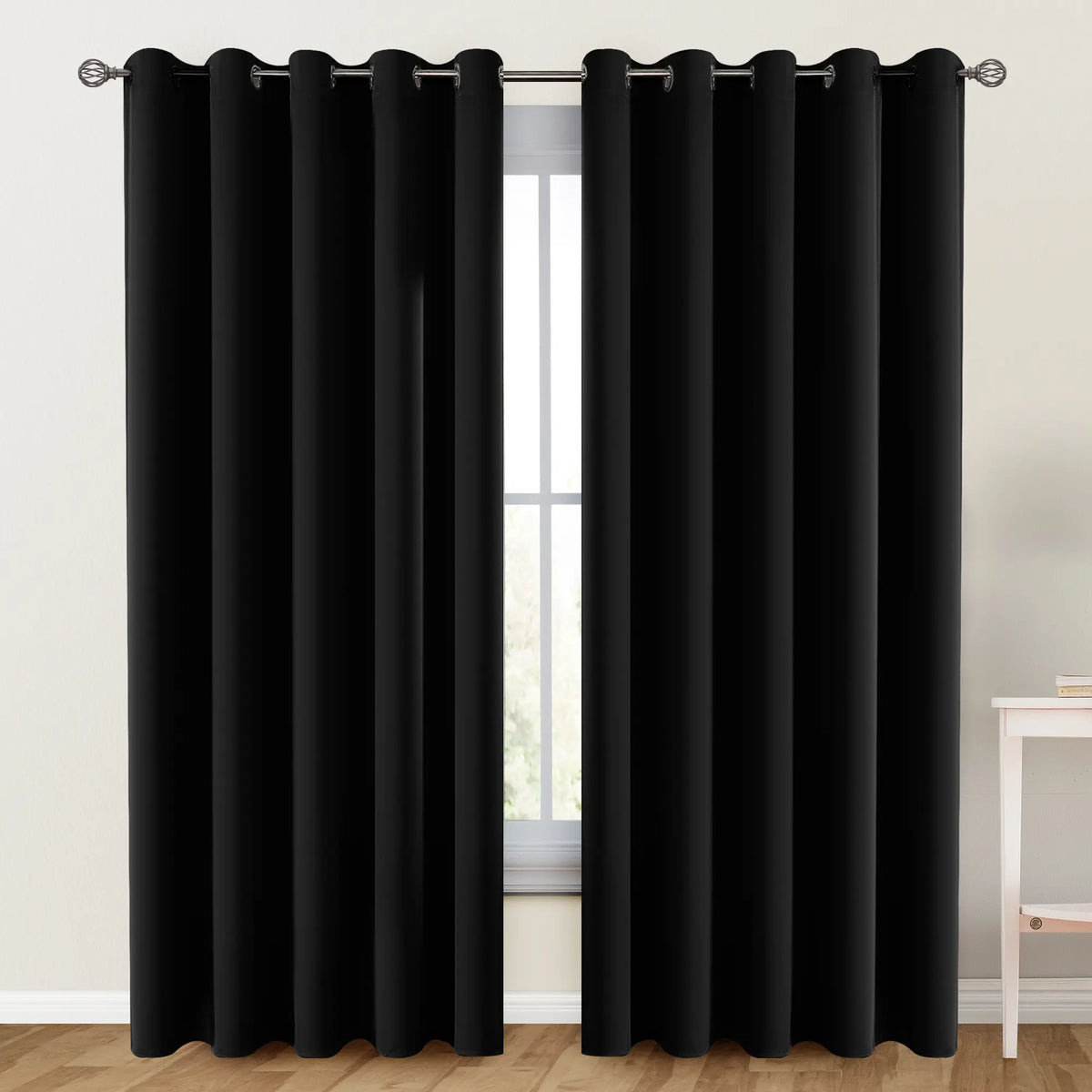 Lux Decor Thermal Insulated Room Darkening Curtains – Heavy-Duty Soundproof Grommet Drapes for Privacy and Comfort in Your Living Room