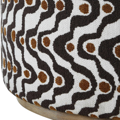 Blue Fabric Ottoman