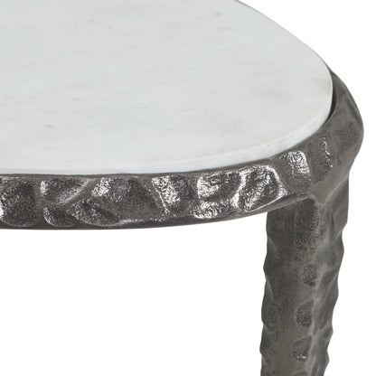 White Marble Accent Table