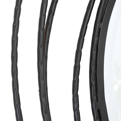 Black Round Mirror