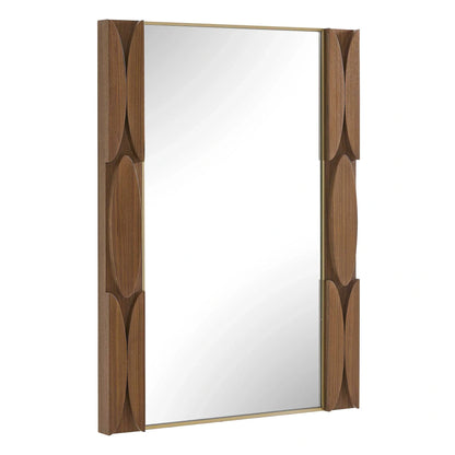 Mid-Century Wood Mirror