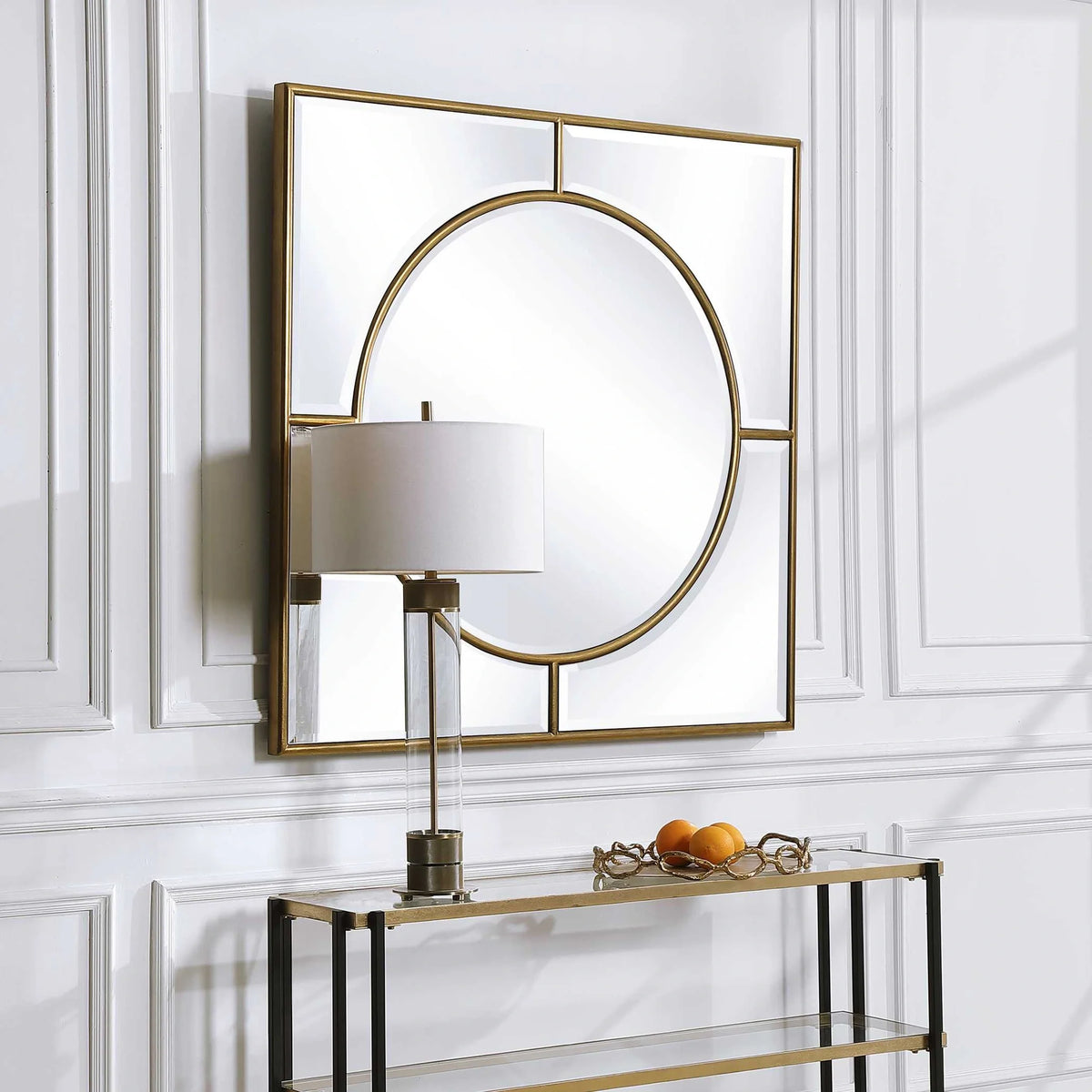 Gold Square Mirror