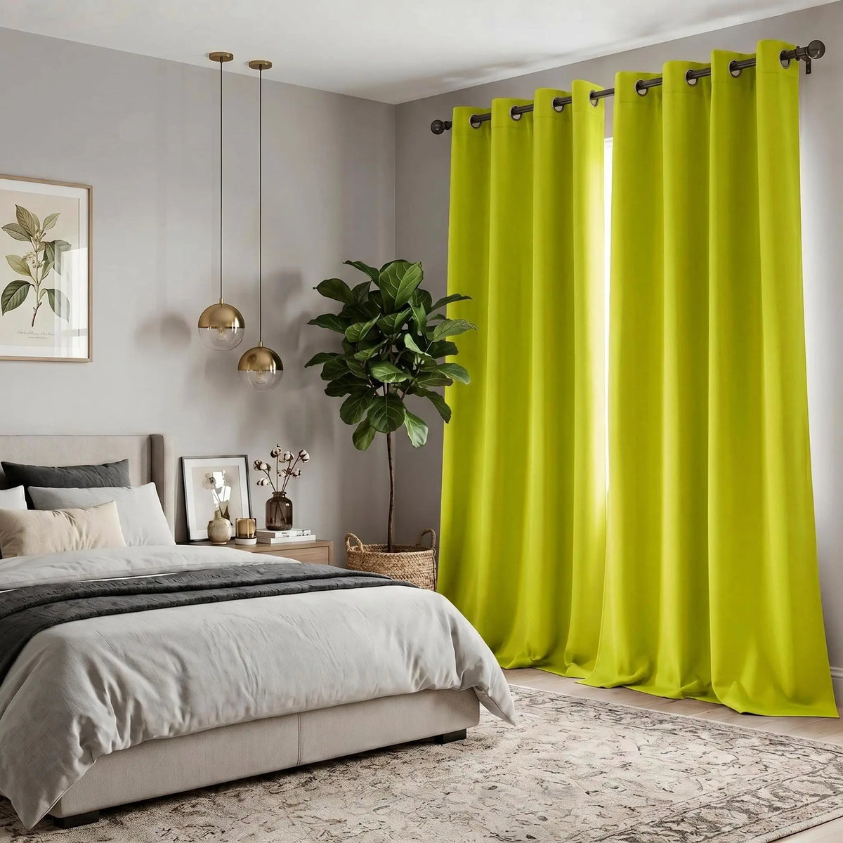 Luxurious 2-Panel Grommet Blackout Curtains - 52"x84" Thermal Insulated Drapes for Ultimate Light Control and Noise Reduction - Perfect for Your Bedroom and Living Room!