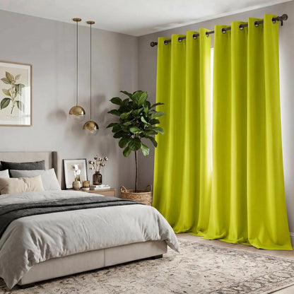Luxurious 2-Panel Grommet Blackout Curtains - 52"x84" Thermal Insulated Drapes for Ultimate Light Control and Noise Reduction - Perfect for Your Bedroom and Living Room!